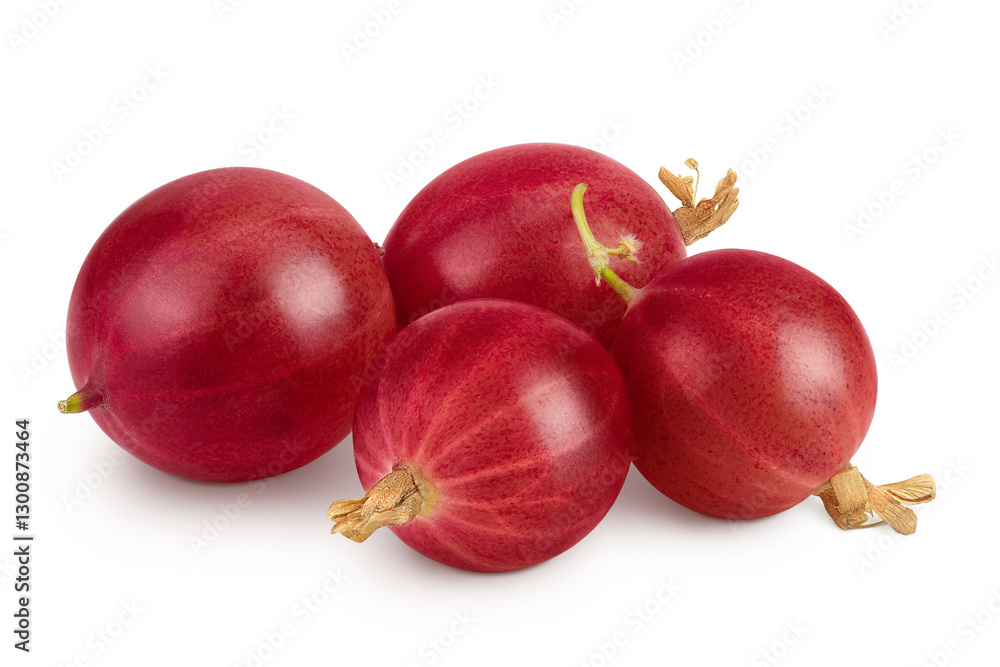 Red gooseberry isolated on white background with full depth of field. Red gooseberry isolated on white background with full depth of field.
