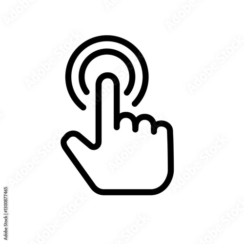 Touch screen finger hand press push icon vector	