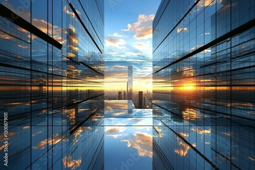 Wallpaper Mural Sleek Design of Steel and Glass in Modern Real Estate Torontodigital.ca