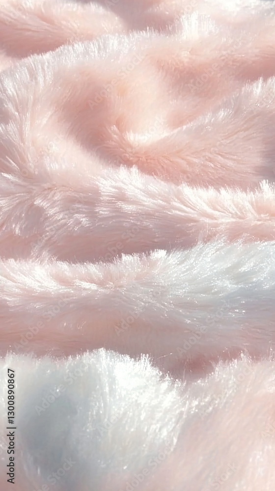 Fototapeta premium Soft Pink Furry Texture: A close-up view of a plush, textured surface in soft pink, evoking feelings of warmth and comfort.