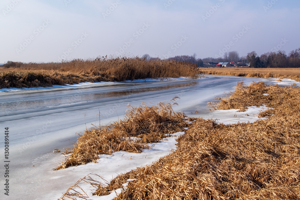 Przedwiośnie w Dolinie Górnej Narwi, Podlasie, Polska