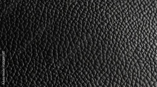 Wallpaper Mural Close-up View of Black Leather Texture with Detailed Organic Pattern. Fine Grain Surface with Natural Creases and Subtle Variations for Elegant Background, Design, and Branding Torontodigital.ca