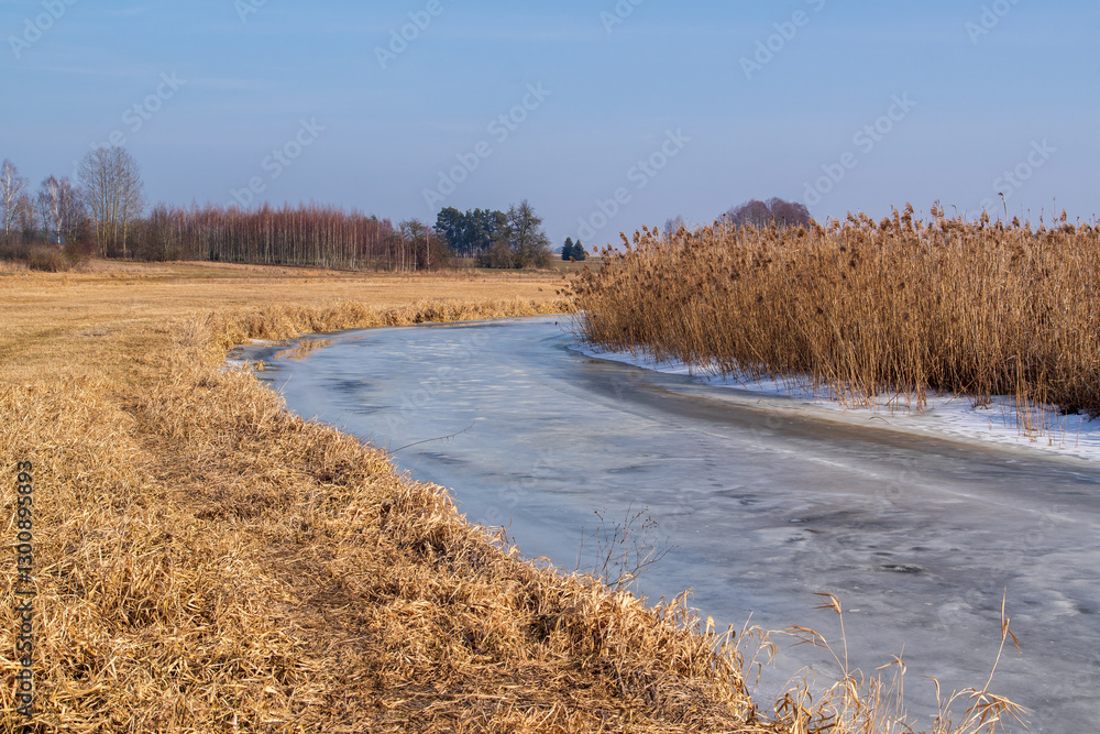 Przedwiośnie w Dolinie Górnej Narwi, Podlasie, Polska
