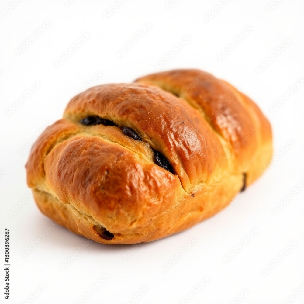 Commercial-quality photo Close-up of a pain au chocolat, highlighting its golden-brown crust and rich dark chocolate. Commercial-quality photo Close-up of a pain au chocolat, highlighting its golden-brown crust and rich dark chocolate.