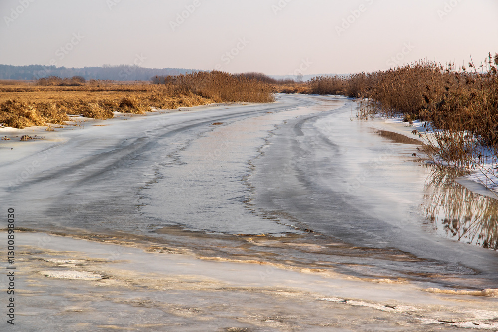 Przedwiośnie w Dolinie Górnej Narwi, Podlasie, Polska