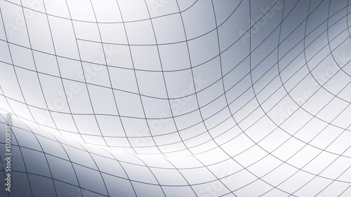 a captivating abstract design, featuring a grid pattern on a curved, light gray surface