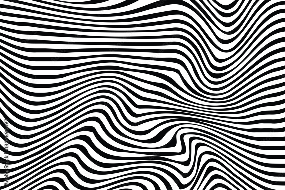 Black and white wave lines pattern Black and white wave lines pattern