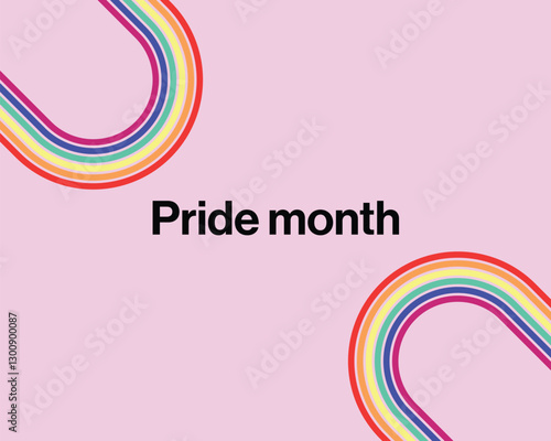 Rainbow lines arch vector graphic