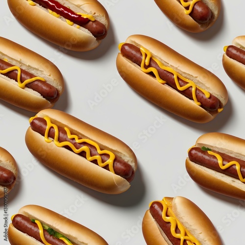 hot dog with mustard