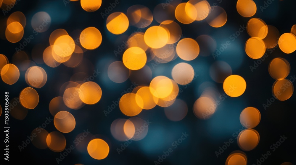 Obraz premium Soft Warm Orange Bokeh Lights on a Dark Background for Decoration