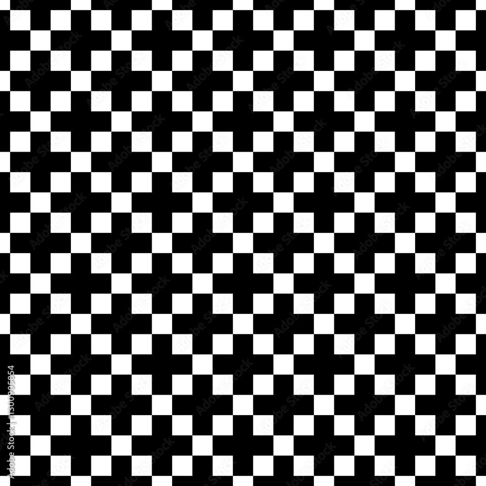 Fototapeta premium シンプルなドット絵のシームレスパターン 黒 62.5％ 四角 