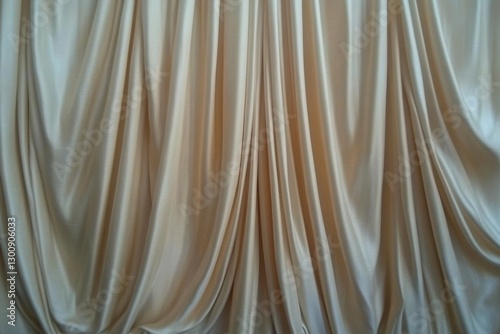 Luxurious Drapes: Soft, flowing fabric of rich cream color creating a sense of elegance.