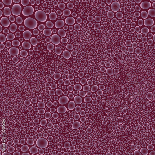 Seamless Abstract Pattern with Organic Radial Gradient Dots on Burgundy Background