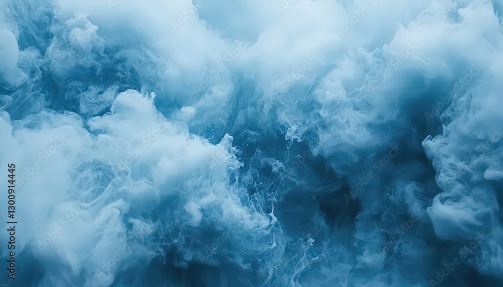 Fototapeta premium Abstract Swirling Blue Cloudscape: Soft Texture and Varied Shades