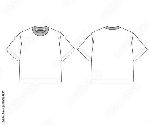 Unisex_Oversize_TShirt_Flat_Sketch