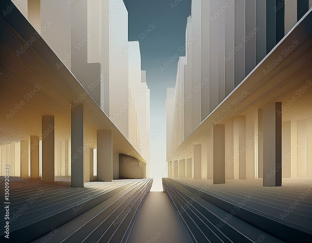 Obraz premium abstract geometric architecture background photo