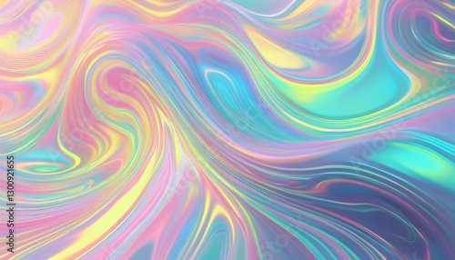 holographic neon background colorful psychedelic abstract pastel color waves for background