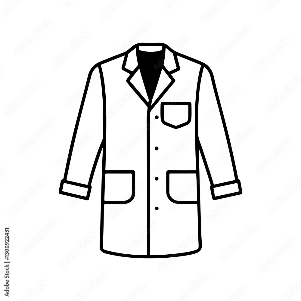 Outline of a Lab Coat Outline of a Lab Coat