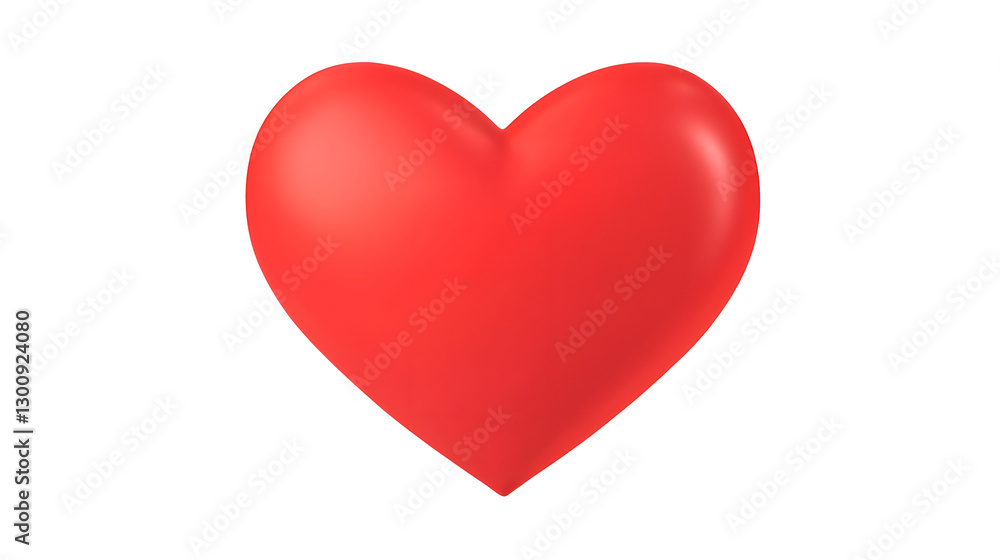 Warm and Affectionate 3D Red Heart with Soft Matte Texture and Gentle Illumination A Charming Graphic Symbol of Love Passion and Romantic Warm and Affectionate 3D Red Heart with Soft Matte Texture and Gentle Illumination A Charming Graphic Symbol of Love Passion and Romantic