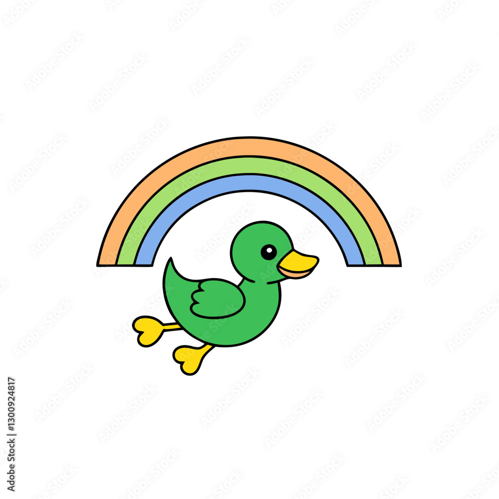 Obraz premium duck with a letter