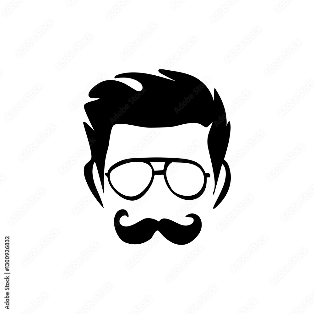 a symbol of a cool, masculine man's face that exudes a bold lifestyle and full of character a symbol of a cool, masculine man's face that exudes a bold lifestyle and full of character