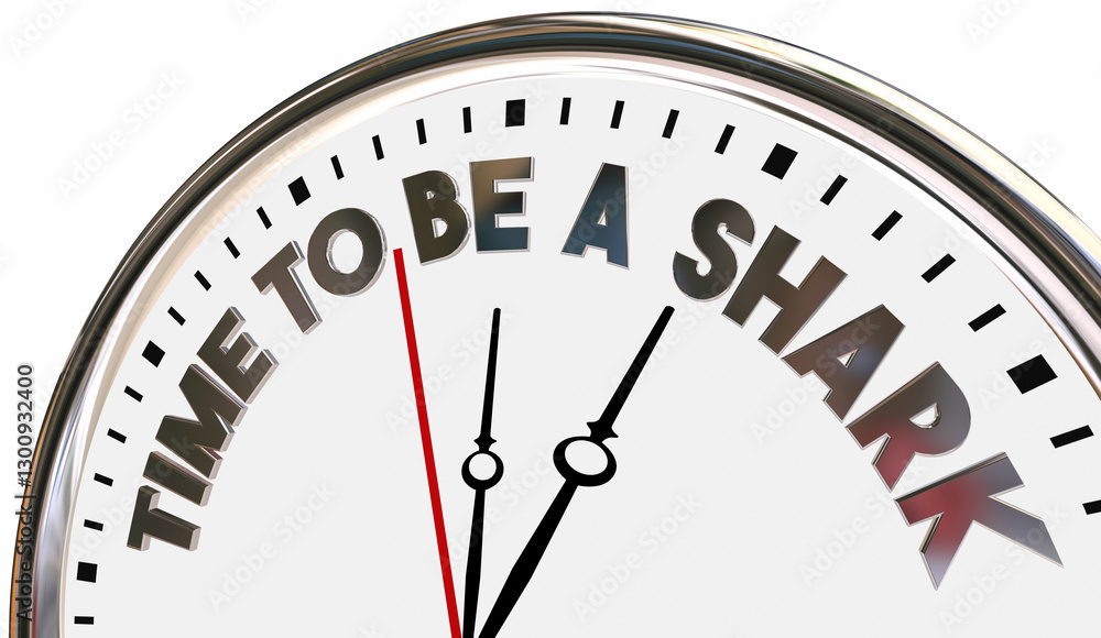 Time to Be a Shark Business Winner Leader Dominant Entrepreneur Investor 3d Illustration Time to Be a Shark Business Winner Leader Dominant Entrepreneur Investor 3d Illustration