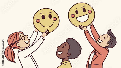 employee satisfaction concept vector