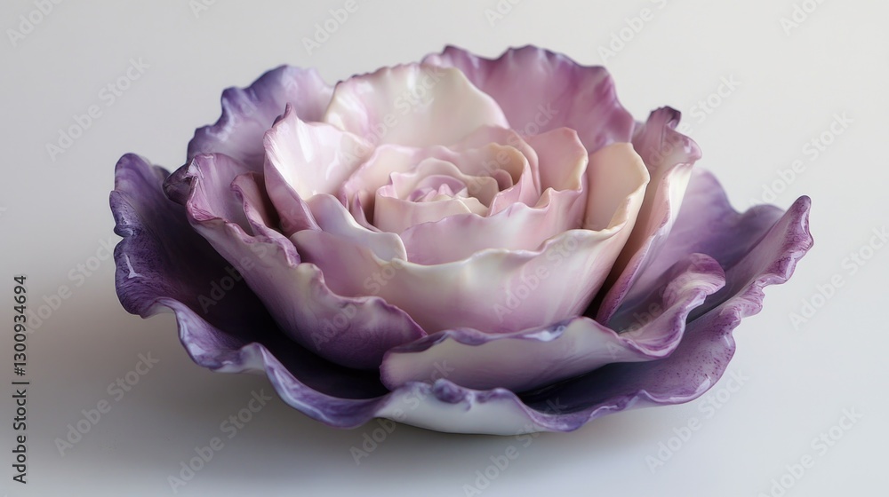 Decorative Pink and Purple Rose-Shaped Bowl Decorative Pink and Purple Rose-Shaped Bowl