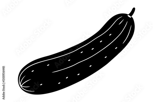 Cucumber Silhouette Vector Art. Perfect for Organic & Healthy Themes