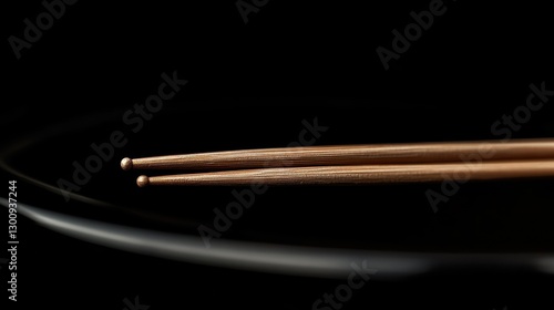 Wallpaper Mural Drumsticks on Black: A Minimalist Study Torontodigital.ca