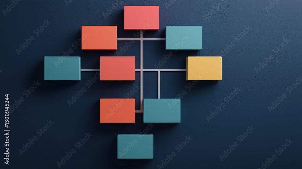Organization chart infographics concept. Minimalist Abstract Organization Chart with Creative Flowchart Design Organization chart infographics concept. Minimalist Abstract Organization Chart with Creative Flowchart Design
