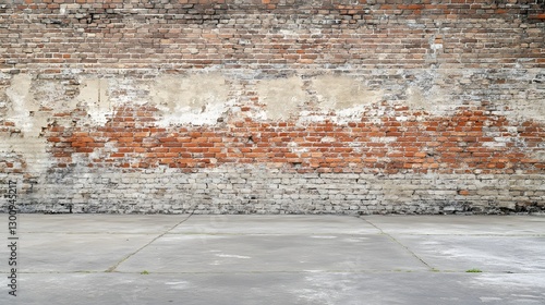 Wallpaper Mural old brick wall and concrete ground texture Torontodigital.ca