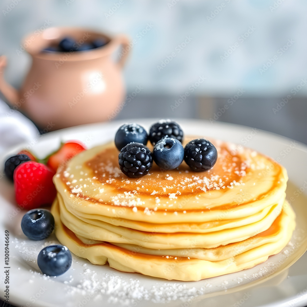 Blini pancakes with berries Blini pancakes with berries
