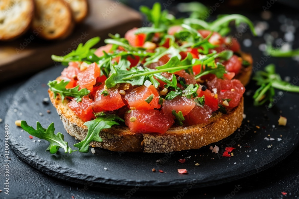 Tuna Toast with Tomato Salsa Tuna Toast with Tomato Salsa