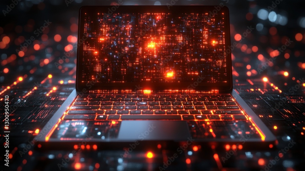 Fototapeta premium Original name(s): Glowing cloud in stormy night sky.jpg, Glowing Cloud over City at Night.jpg, Glowing Circuit Board Chip Abstract Technology Bright Orange Lights Electronic Components.jpg, Glowing Bu