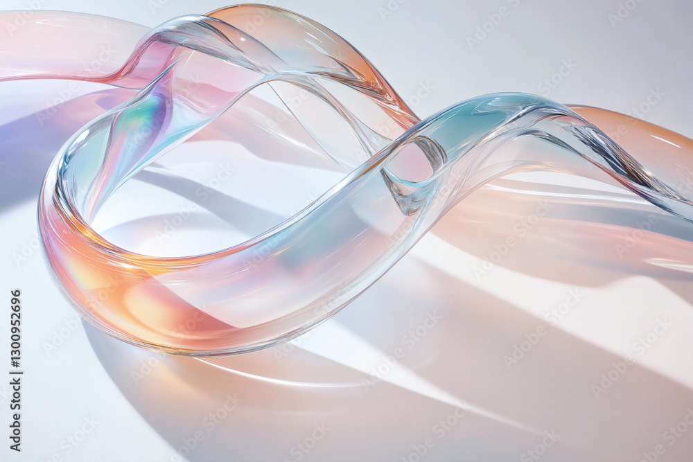 Naklejka premium Abstract Iridescent Glass Swirl