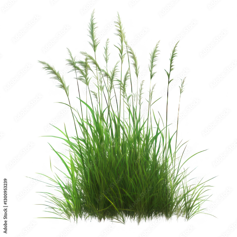 Obraz premium Nature tall meadow grass cut out transparent background