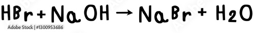 Foto Neutralization Reaction of Hydrobromic acid, Sodium hydroxide, Sodium bromide, W