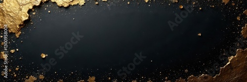 Black metal with gold leaf, heavily textured and worn , material, pattern, photography