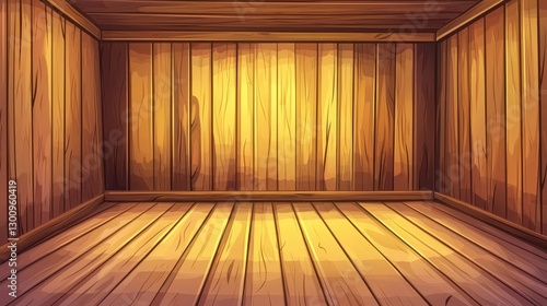 Wallpaper Mural Warm Wooden Interior with Cozy Lighting and Rustic Charm Torontodigital.ca