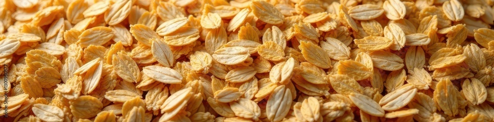 Oat flakes arranged in a textured, rustic pattern , close-up, breakfast Oat flakes arranged in a textured, rustic pattern , close-up, breakfast
