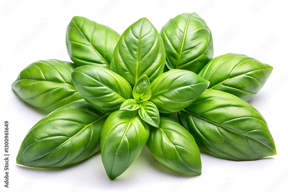 Obraz premium fresh basil leaves image isolated on white