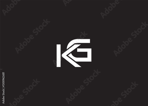 KG letter initial logo design and monogram logo