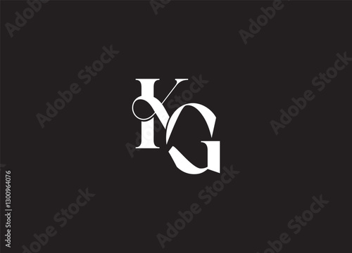 KG letter initial logo design and monogram logo