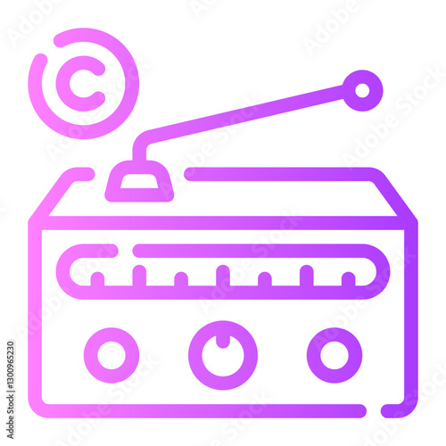 radio gradient icon