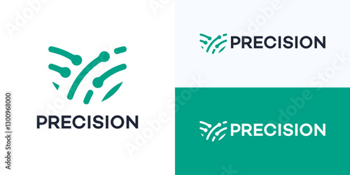 Precision logo design, Modern precise and technologically advanced, Suitable for a wide range of businesses, Engineering, Technology, Data analysis, or Any industry that values accuracy and detail.