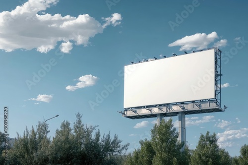 Sharp Picture of Billboard, Billboard, Canvas Billboard, Against Blue Sky photo