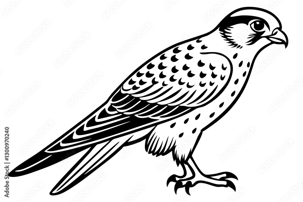 Detailed American Kestrel Vector Art Design for Wildlife Lovers Detailed American Kestrel Vector Art Design for Wildlife Lovers