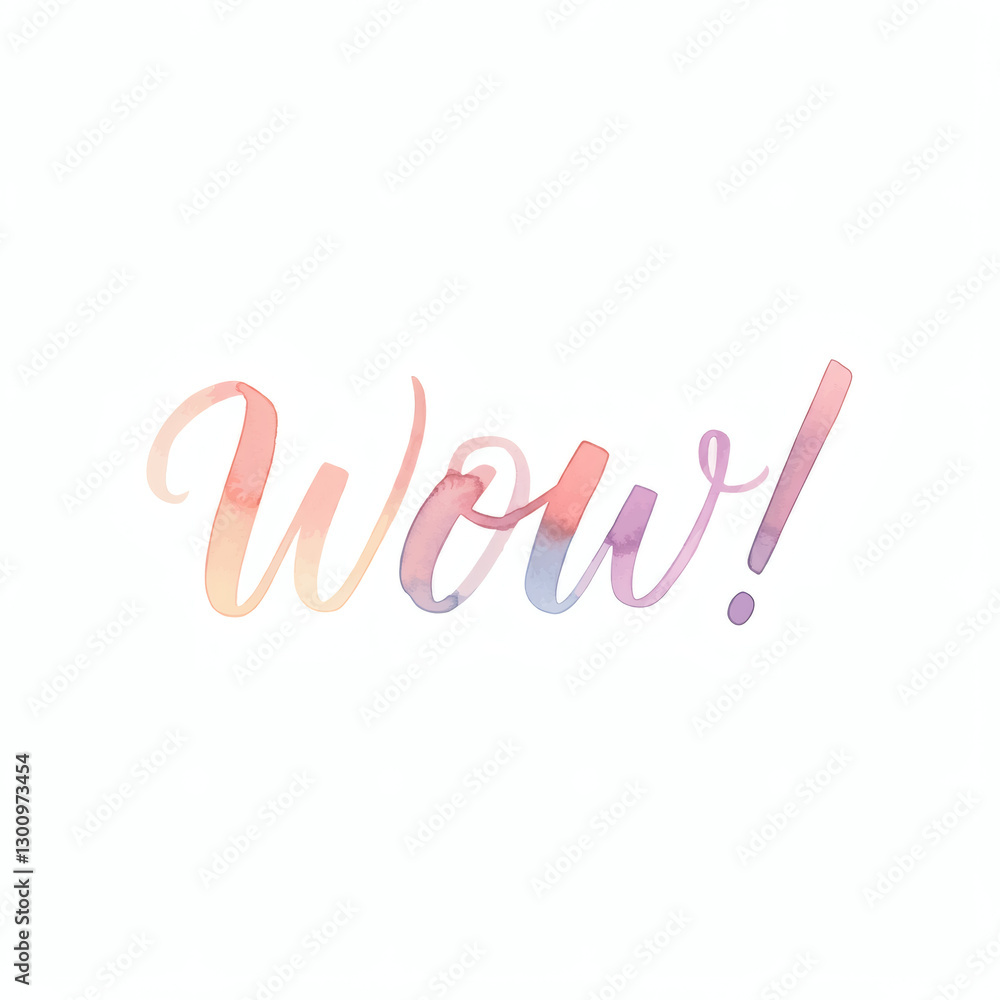 Soft watercolor WOW text pastel gradient lettering elegant minimal artistic design soft typography aesthetic Soft watercolor WOW text pastel gradient lettering elegant minimal artistic design soft typography aesthetic