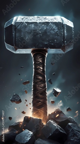 Mjolnir - the hammer of the Scandinavian god Thor photo